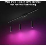 Philips Hue Perifo railverlichting plafond - wit en gekleurd licht - 3 hanglampen - zwart - basisset