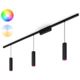 Philips Hue Perifo railverlichting plafond - wit en gekleurd licht - 3 hanglampen - zwart - basisset