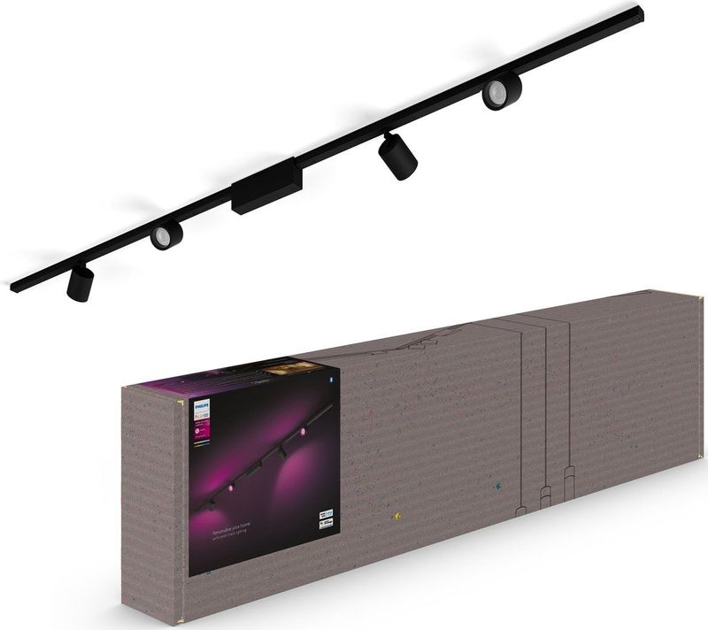 Philips Hue Perifo Railverlichting - Zwart - Inclusief 4 Spots - Slimme Verlichting
