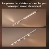 Philips Hue– Perifo Set 2 Zylinder-Spots 1 GT Spot Wandleuchte – Schwarz