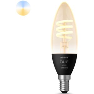 Philips Hue filamentkaars - warm- tot koelwit licht - 1-pack - E14