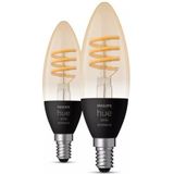 Philips - Hue Filamentkaars - Warm- tot Koelwit Licht - E14 - 2-Pack