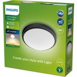 Philips - Doris - Plafondlamp - Zwart - IP54