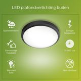 Philips - Doris - Plafondlamp - Zwart - IP54