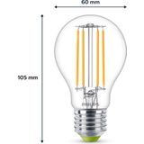 Philips LED lamp E27 | Peer A60 | Ultra Efficient  | Filament | 3000K | 2.3W (40W)