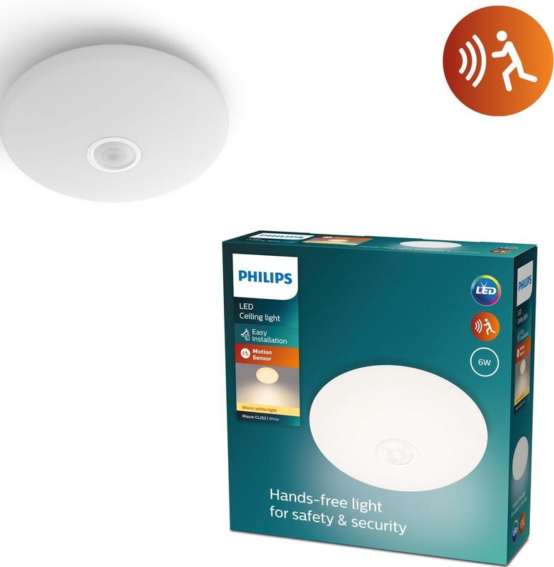 Philips Mauve plafondlamp - rond - groot - met sensor