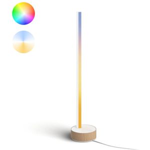 Philips Hue - Gradient Signe Tischlampe - Eiche - Nahtloser Farbübergang für elegante Räume