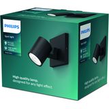 Philips Runner opbouwspot - 1-lichts - zwart