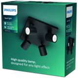 Philips Runner opbouwspot 4 lichts zwart