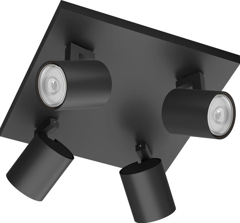 Philips Runner opbouwspot 4 lichts zwart
