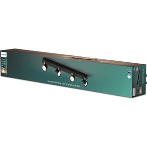 Philips Star opbouwspot - 4-lichts - zwart