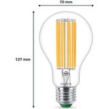 Philips LED-lamp, ultra efficiënt, klasse A, 75 W, 3000 K, wit, transparant, glas