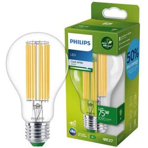 Philips LED lamp E27 | Peer A67 | Ultra Efficient |  Filament | 4000K | 5.2W (75W)