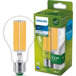 6x Philips LED lamp E27 | Peer A67 | Ultra Efficient | Filament | 4000K | 7.3W (100W)