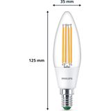 Philips Ultra Efficient LED kaarslamp Transparant - 40 W - E14 - Wit licht