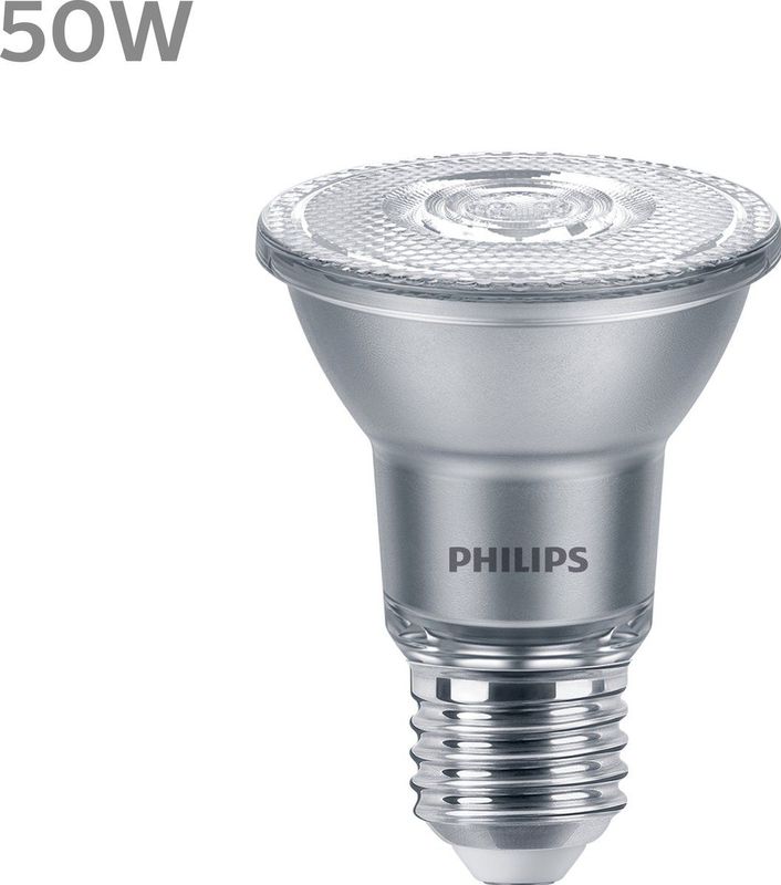 Philips - PAR Reflector Lamp - RVS - Warm Wit Licht - Dimbaar - E27