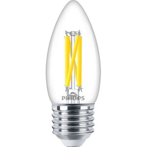 Philips - MASTER LED E27 - Kaars Filament - Helder - 3.4W - 470lm - Dimbaar - Vervangt 40W