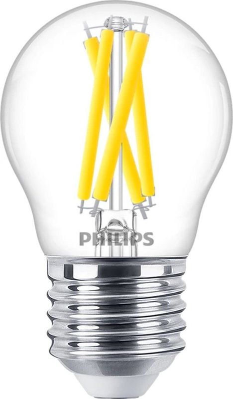 Philips - LED Lamp E27 - Kogel P45 - WarmGlow - Filament - 2200-2700K - 5.9W