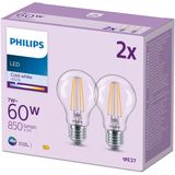Philips - Classic LED E27 Lamp - 2 Stuks - Energiezuinig - EyeComfort