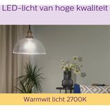 Philips - E27 LED Lamp - Warmwit Licht - Energiezuinig - 2 Stuks