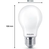 Philips Classic LED Lamp E27 - Warmwit Licht - 60 W - Mat - 6 Lampen