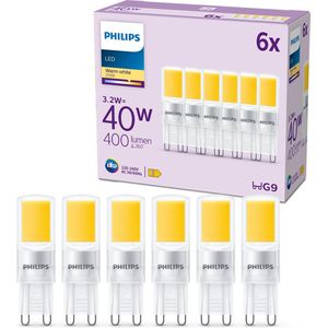 Philips G9 LED capsule | COB | Helder | 2700K | 3.2W (40W) | 6 stuks