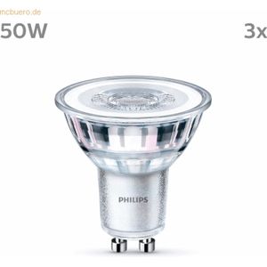 Philips LED Spot - 50 W - GU10 - Koelwit licht - 3 stuks