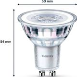 Philips Lighting Classic GU10 LED-lampen, transparant, 50 W, neutraal wit, niet dimbaar, 6 stuks