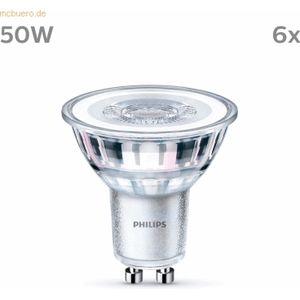 Philips LED Spot - 50 W - GU10 - Koelwit licht - 6 stuks