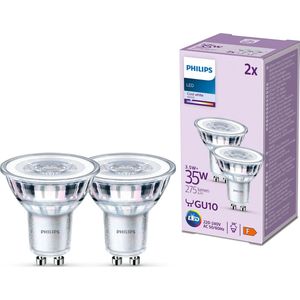Philips LED Spot - 35 W - GU10 - Koelwit licht - 2 stuks
