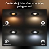 Philips Hue Xamento badkamer inbouwspot - wit en gekleurd licht - zwart - rond