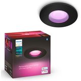 Philips Hue Xamento badkamer inbouwspot - wit en gekleurd licht - zwart - rond