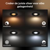 Philips Hue Xamento badkamer inbouwspot - wit en gekleurd licht - 3-pack - zwart - rond