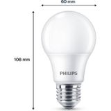 Philips LED Lamp E27 - Warmwit Licht - 60 W - Mat - 6 Lampen
