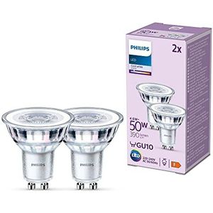 Philips LED Spot - 50 W - GU10 - Koelwit Licht - 2 Stuks