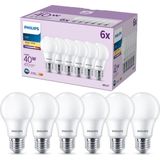 Philips - LED-lampen - Warmwit Licht - E27-fitting - Set van Zes