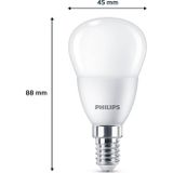 Philips Kogellamp E14 LED - Warmwit Licht - 40 W - Mat - 6 Lampen