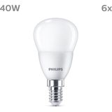 Philips - Kogelvormige Led Lampen - Warm Wit Licht - E14 - 6 Stuks