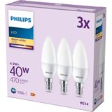 Philips - LED-Kaarslampen - Warmwit - E14-Fitting - Set van 3