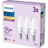 Philips - LED Kaarslampen - Warmwit - E14 - Set van 3