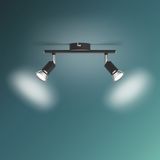 Philips Limbali opbouwspot - 2-lichts - zwart