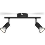 Philips Limbali opbouwspot - 2-lichts - zwart