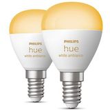 Philips Hue kogellamp - warm- tot koelwit licht - 2-pack - E14
