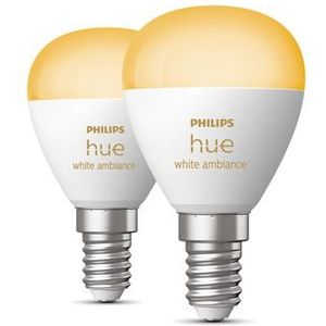 Philips Hue kogellamp - warm- tot koelwit licht - 2-pack - E14