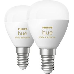 Philips Hue kogellamp - warm- tot koelwit licht - 2-pack - E14