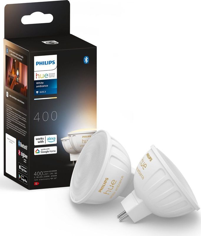 Philips Hue spot - warm-tot koelwit licht - 2 pack - MR16