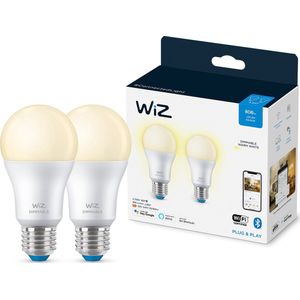 Wiz Slimme Ledlamp A60 Warm Wit E27 8w 2 Stuks | Slimme verlichting