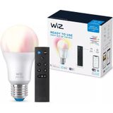 WiZ Lamp en Afstandsbediening Slimme LED-Verlichting - Gekleurd en Wit Licht - E27 - 60W - Mat - Wi-Fi