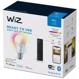 WiZ Lamp en Afstandsbediening Slimme LED-Verlichting - Gekleurd en Wit Licht - E27 - 60W - Mat - Wi-Fi