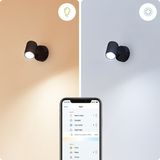 WiZ Imageo Opbouwspot- Slimme LED-Verlichting - Warm- tot Koelwit Licht - GU10 - Zwart - 1x 5W - WiFi